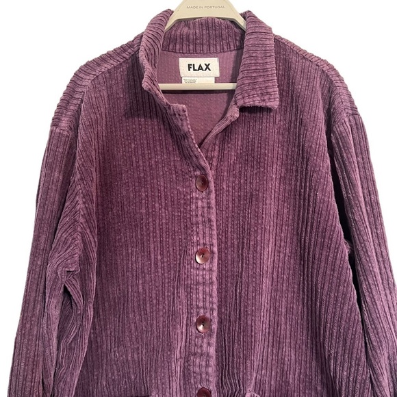 Flax Corduroy Shacket purple Lagan - Picture 8 of 11